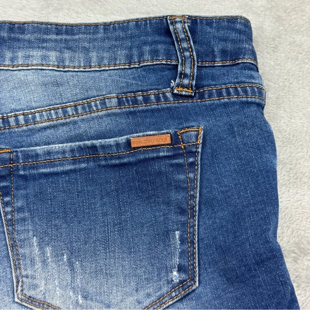 See thru short short denim sz 7 - Picture 6 of 8